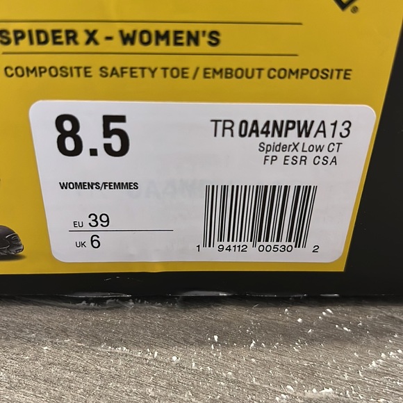 Terra Spider X Composite Safety Toe Shoes size 8.5 Black/Aqua New with Tags - Picture 7 of 8